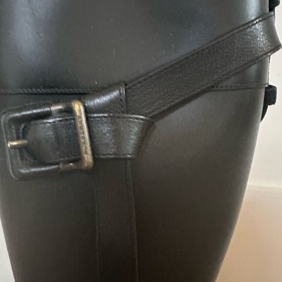 BURBERRY Black Rubber Rain Boots EU 38 - Picture 3 of 8